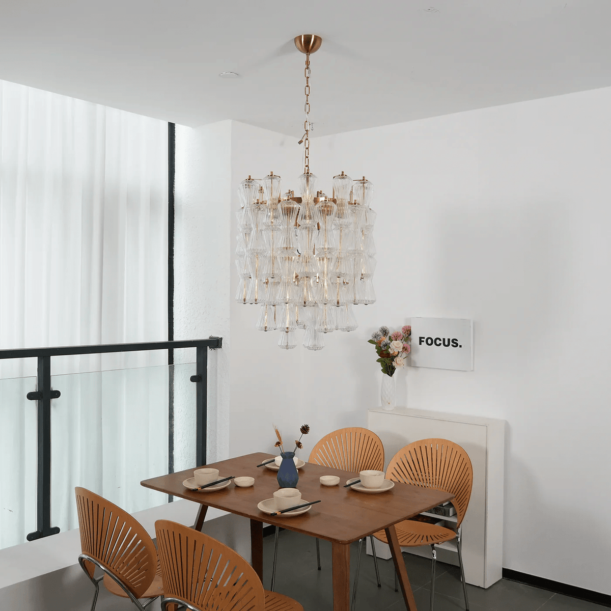 Celarena Chandelier Murano Glass Floral Cascade