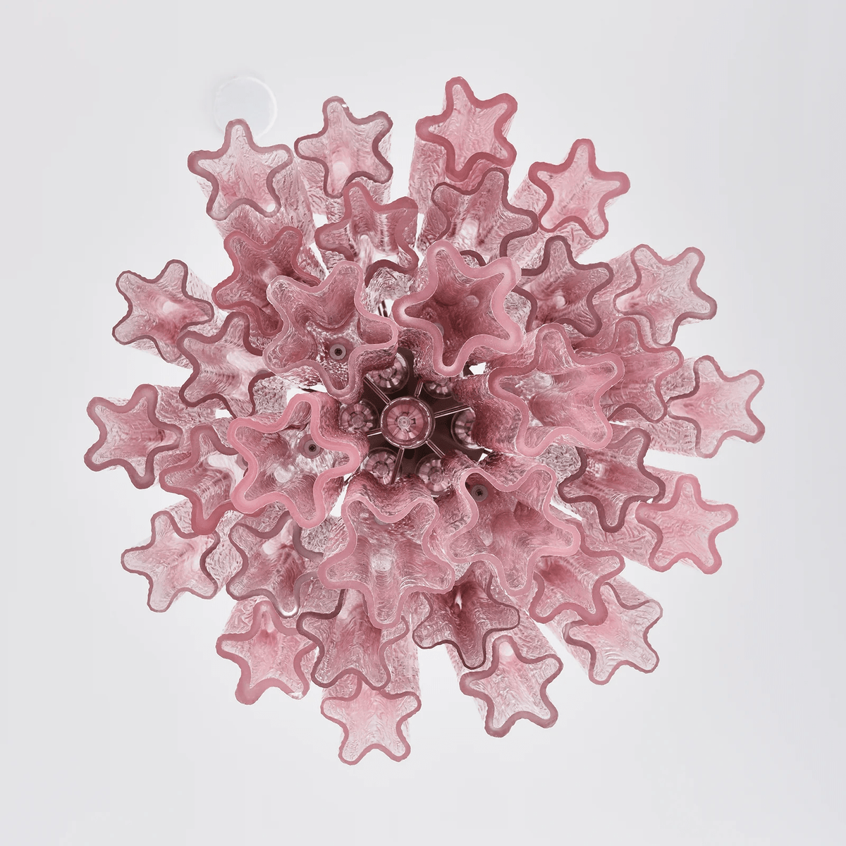 Veluora Chandelier Rose Gradient Murano Glass Tiered