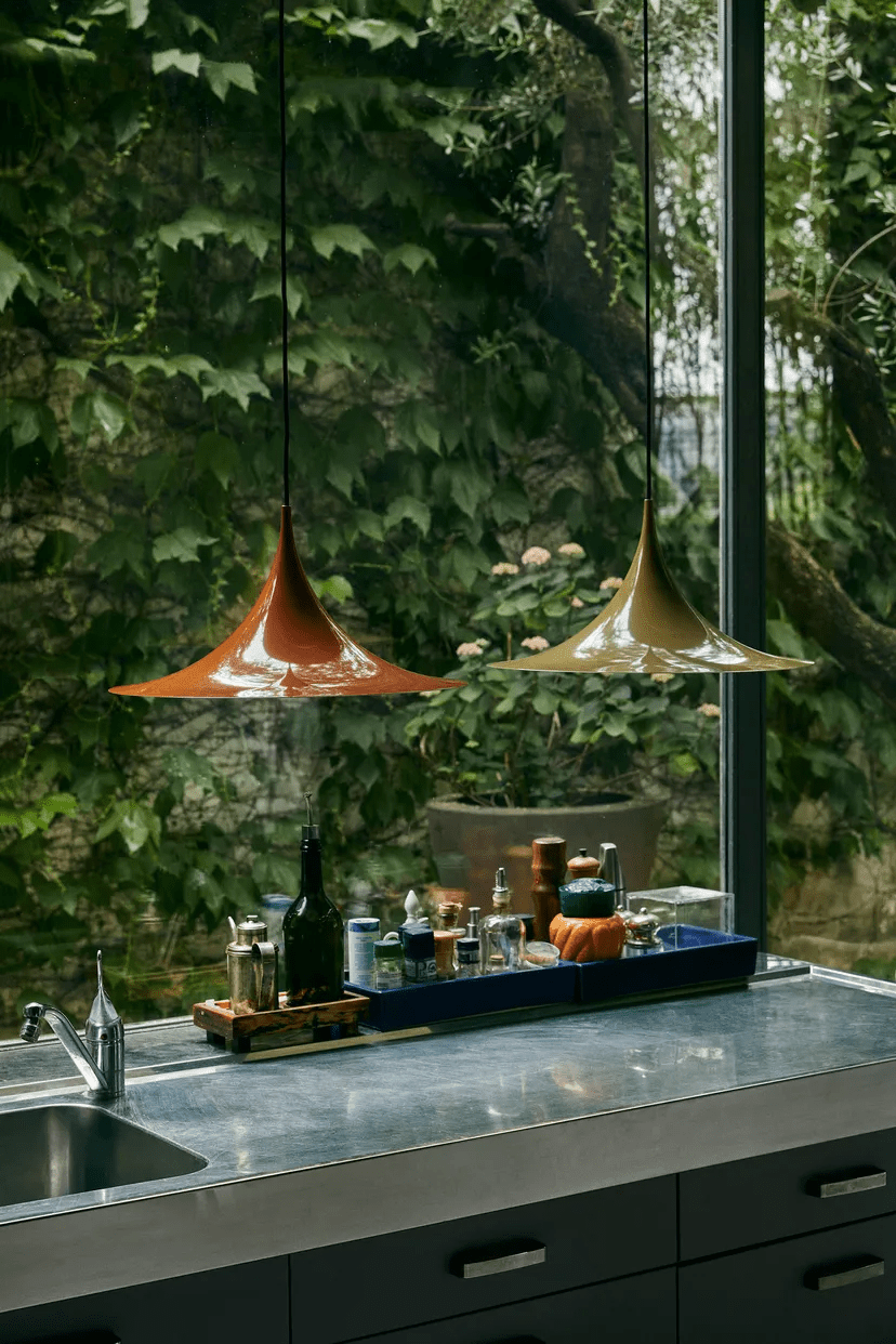 Valerira Steel Sculptural Pendant Light