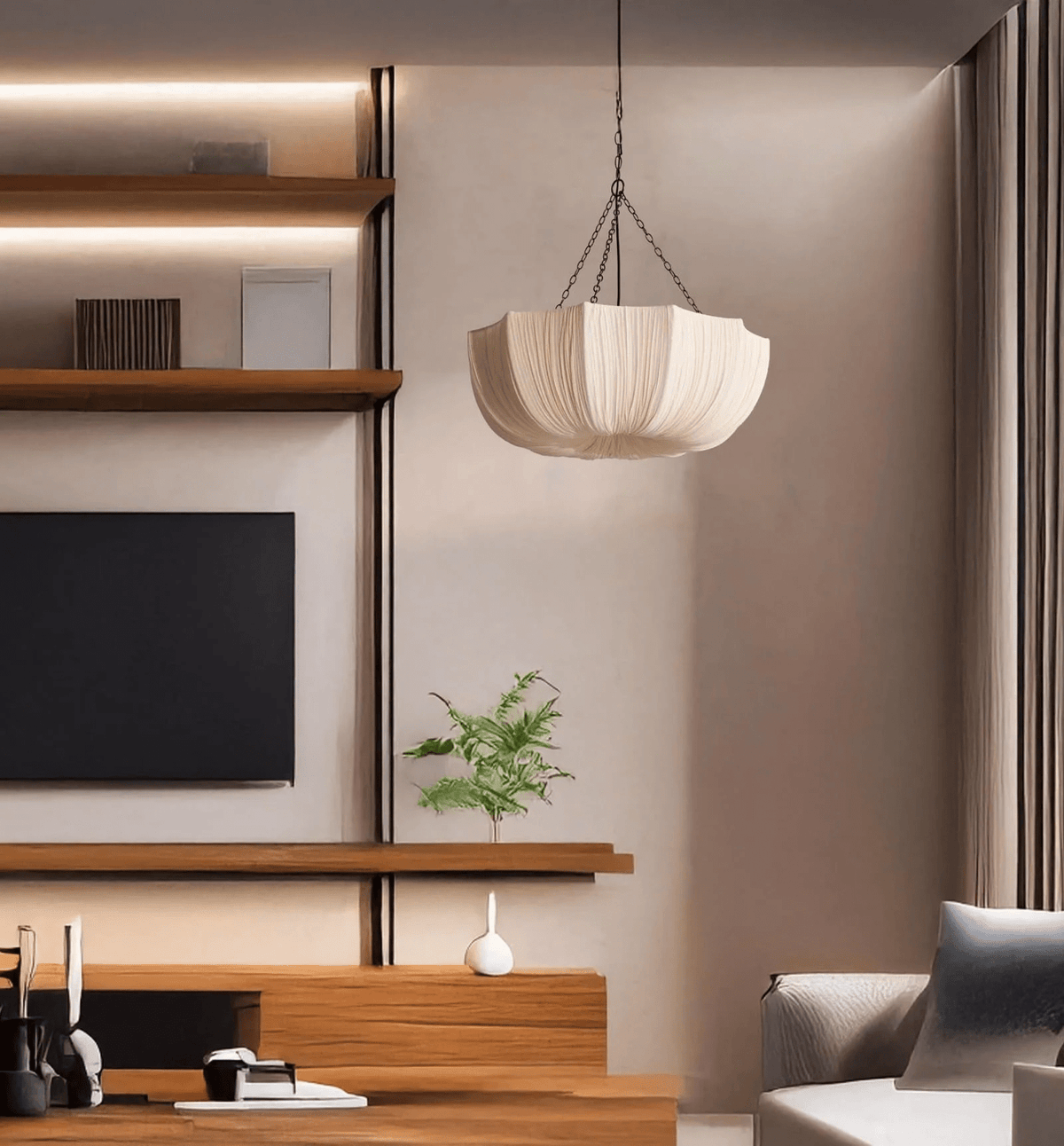 Willowmere Fabric Pendant Light
