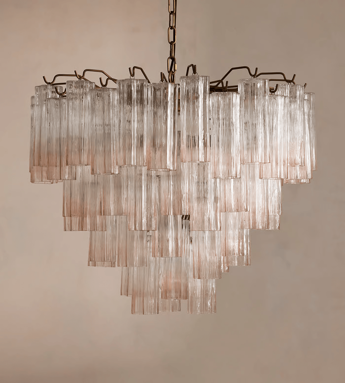 Celeira Chandelier Murano Glass Tiered Green