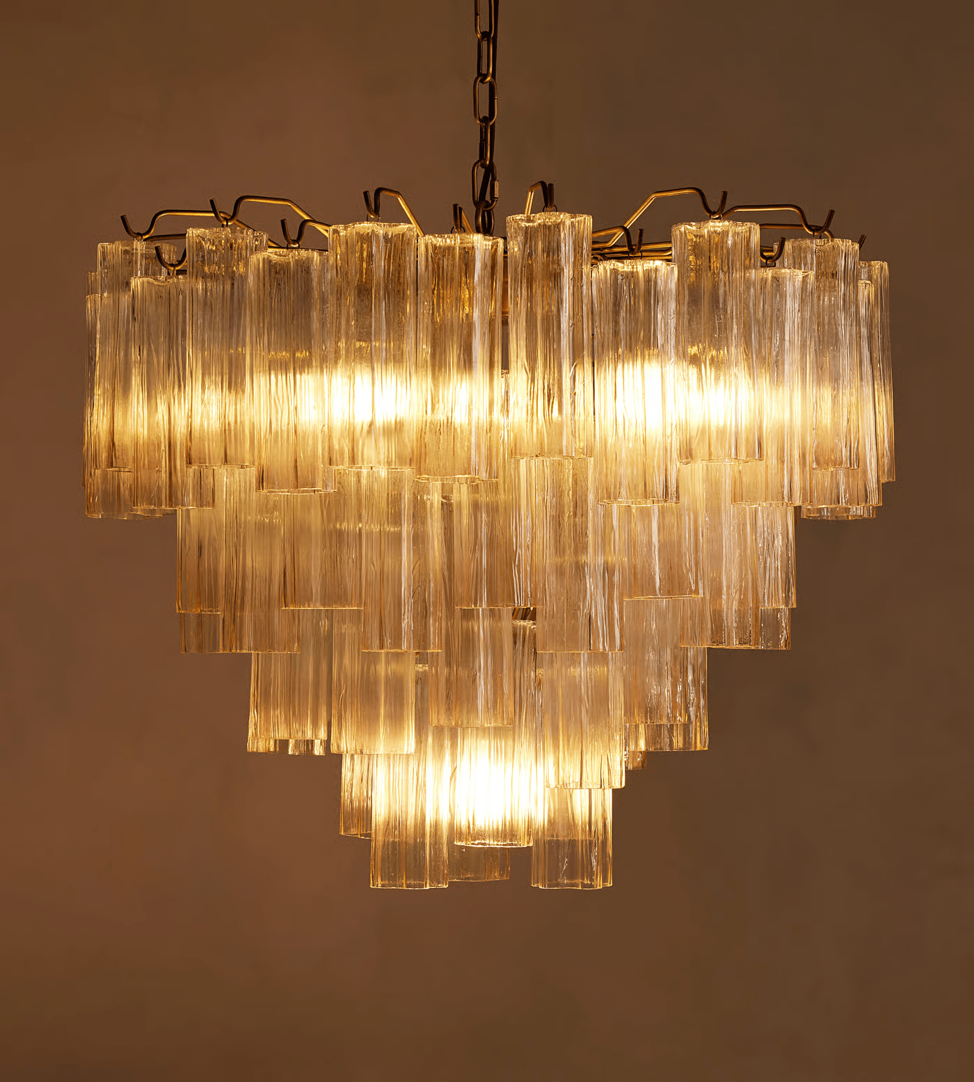 Celeira Chandelier Murano Glass Tiered Green