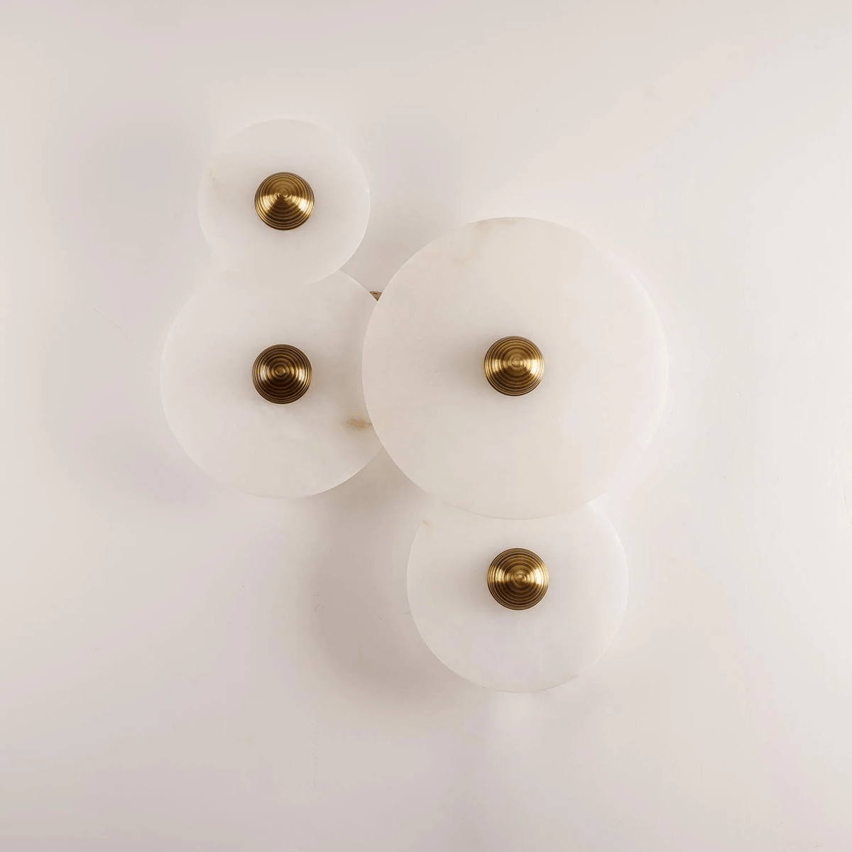Selene Minimalist Alabaster Ceiling Light