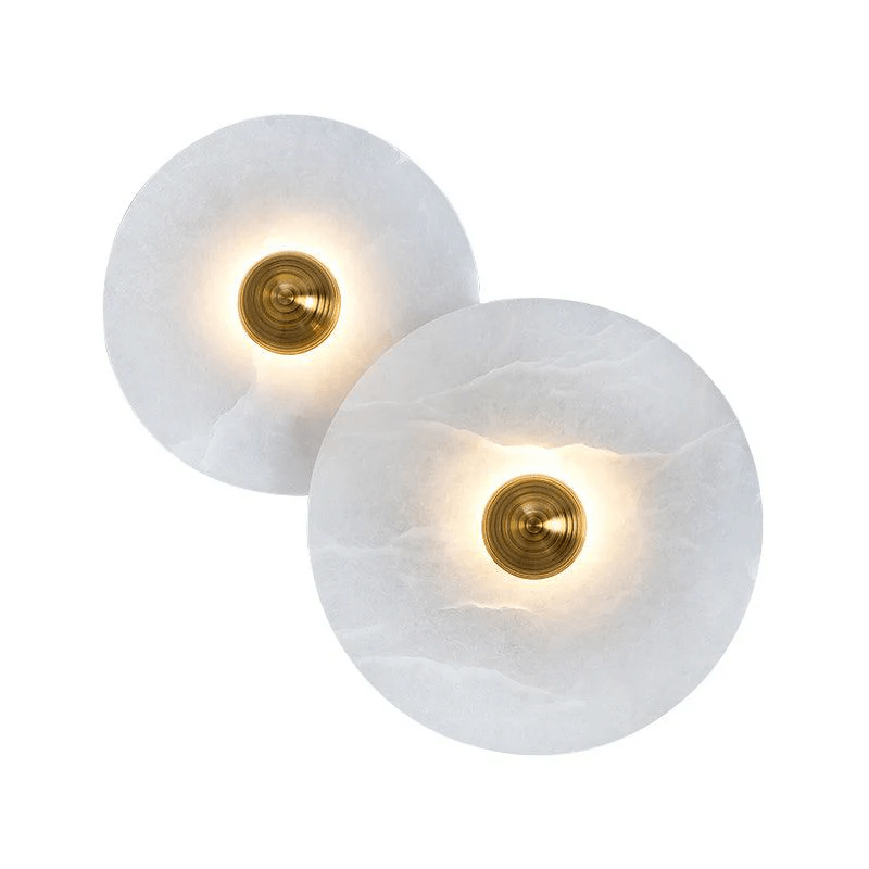 Selene Minimalist Alabaster Ceiling Light