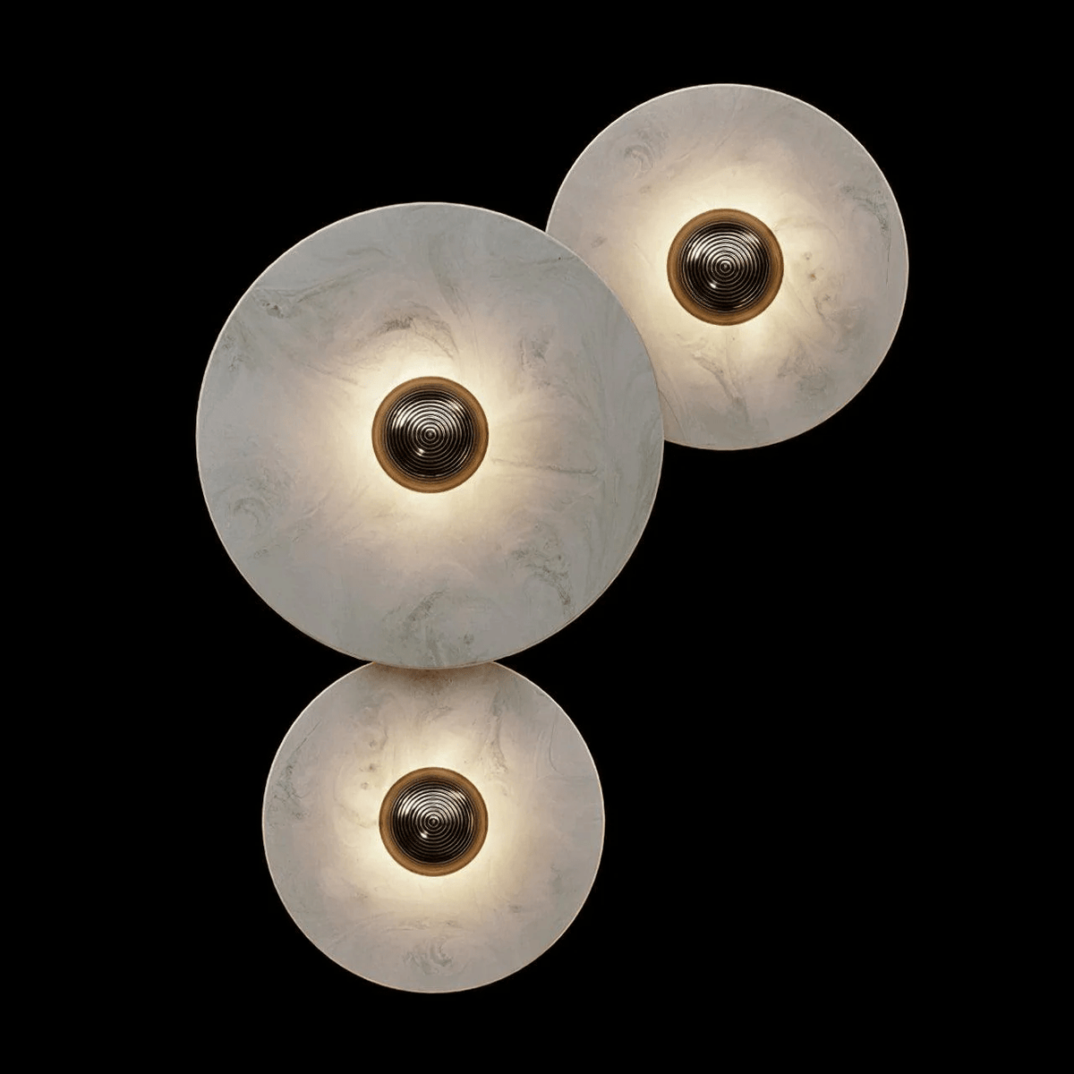 Selene Minimalist Alabaster Ceiling Light