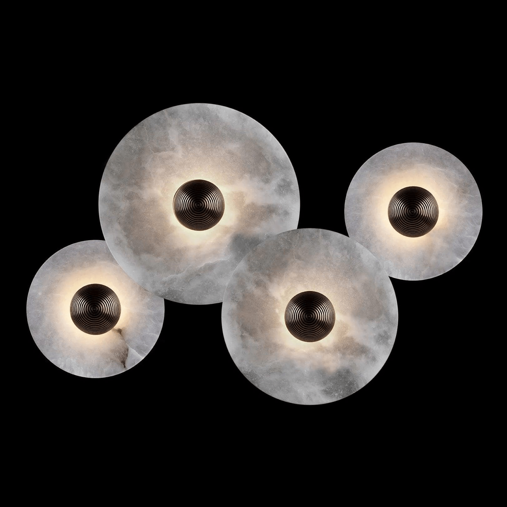 Selene Minimalist Alabaster Ceiling Light