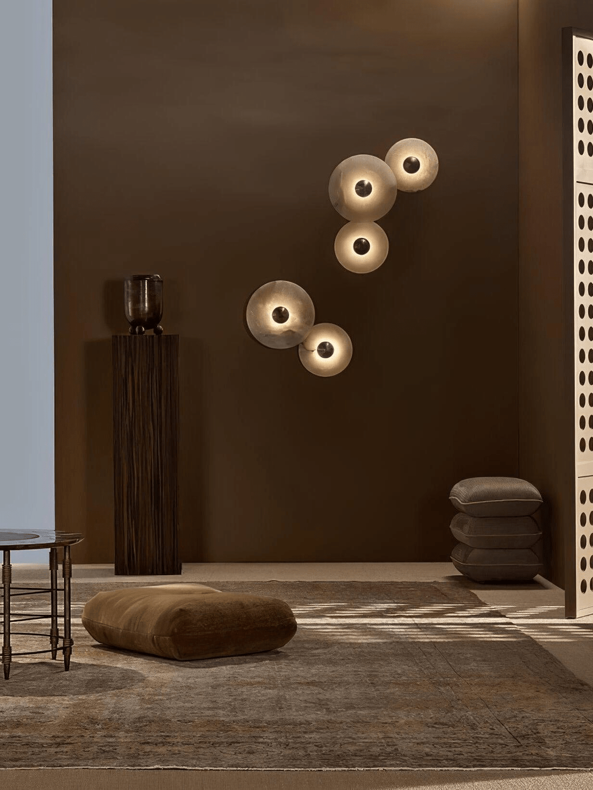 Selene Minimalist Alabaster Ceiling Light