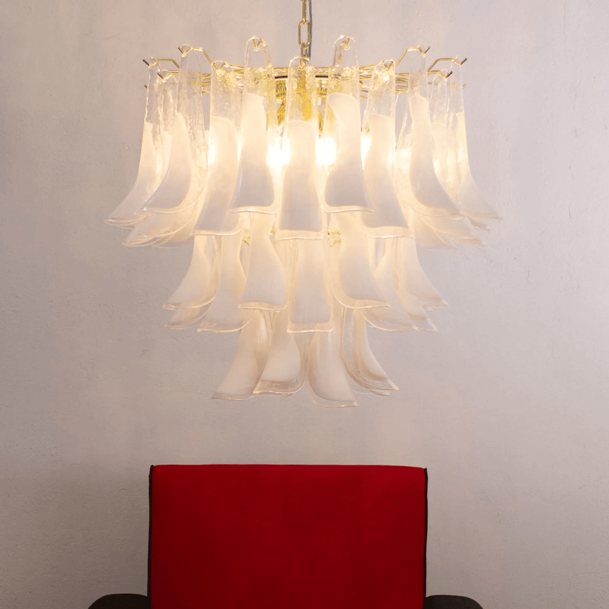 Eiroeon Chandelier Murano Glass Tiered Italian
