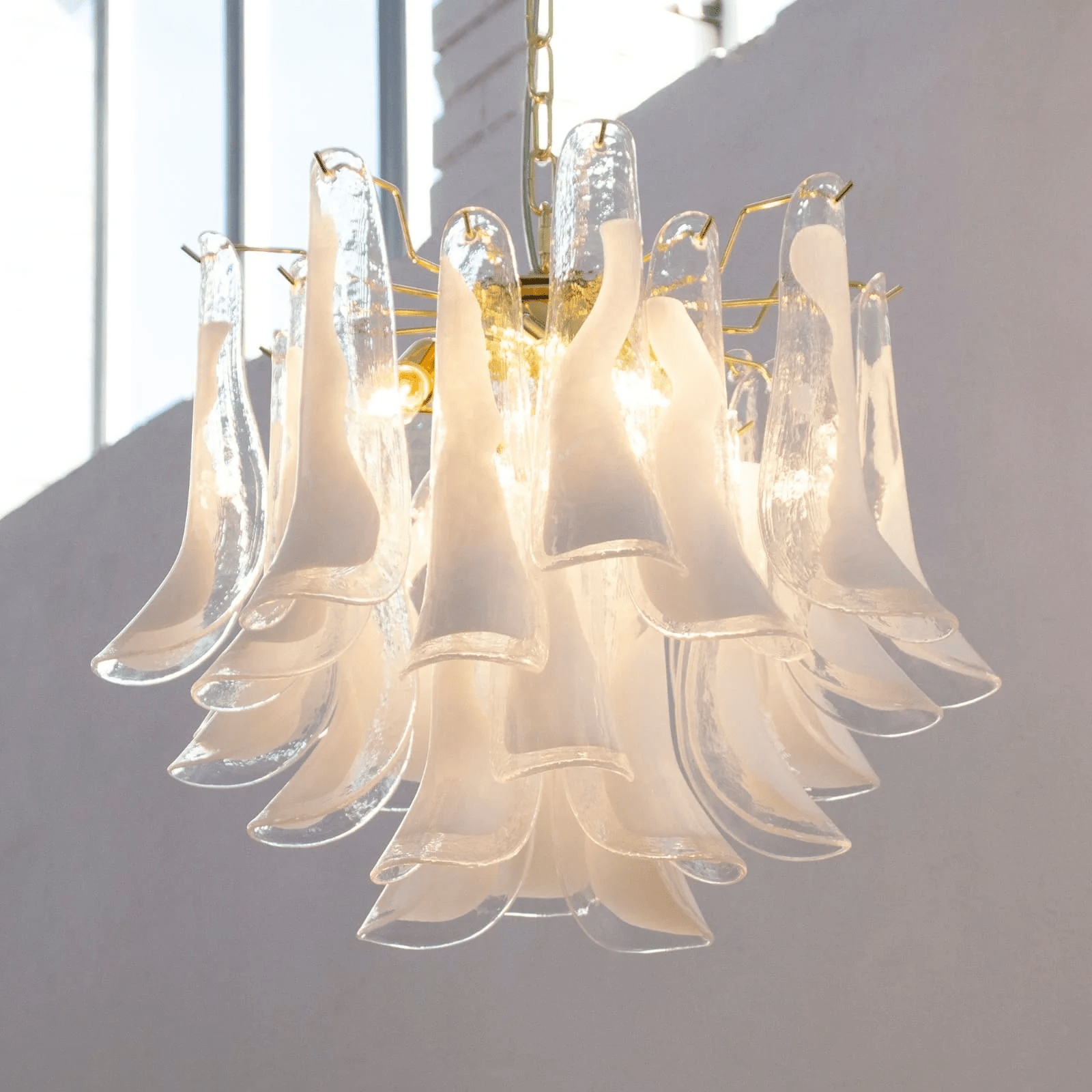 Eiroeon Chandelier Murano Glass Tiered Italian