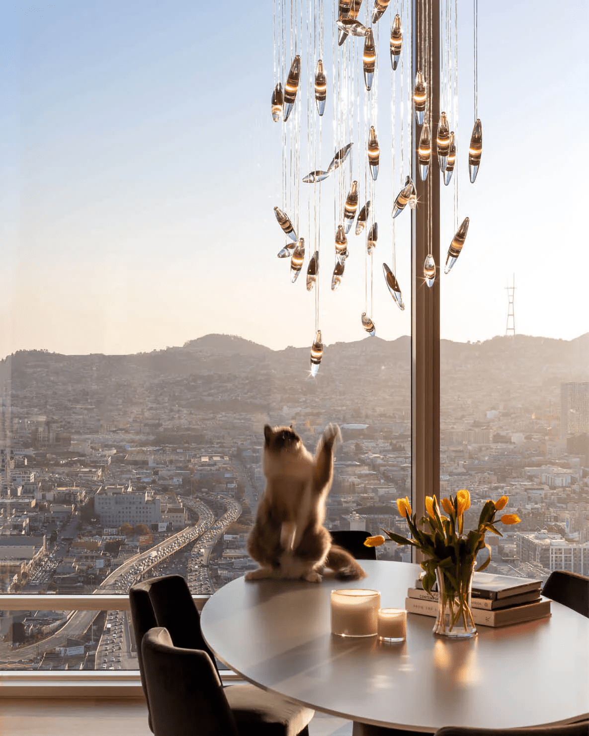 Hylor Luxury Moonlight Whispers Glass Chandelier