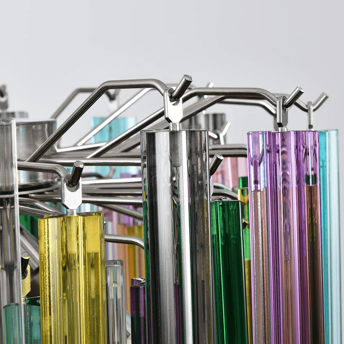 Celorelle Chandelier Murano Glass Colorful Prism