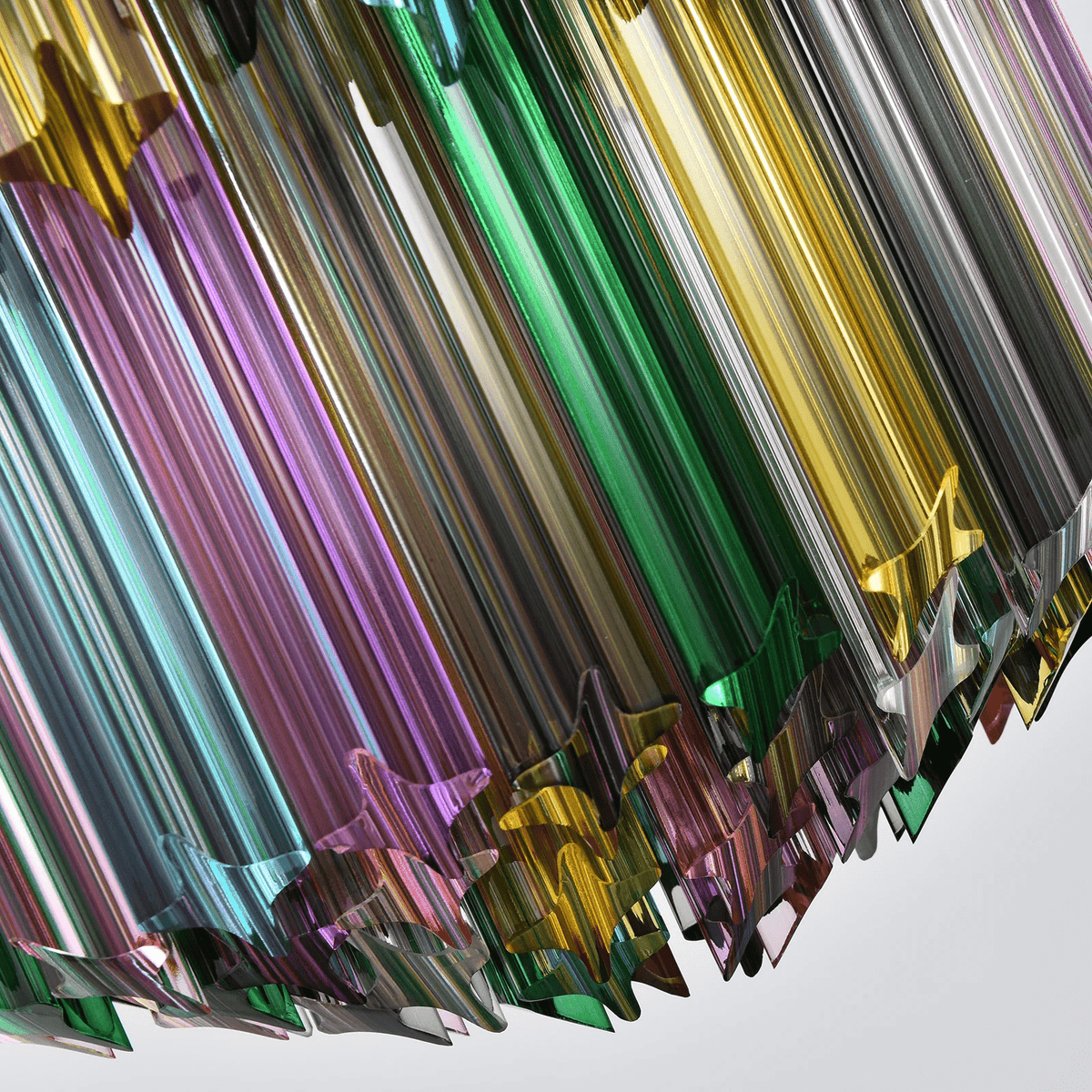 Celorelle Chandelier Murano Glass Colorful Prism