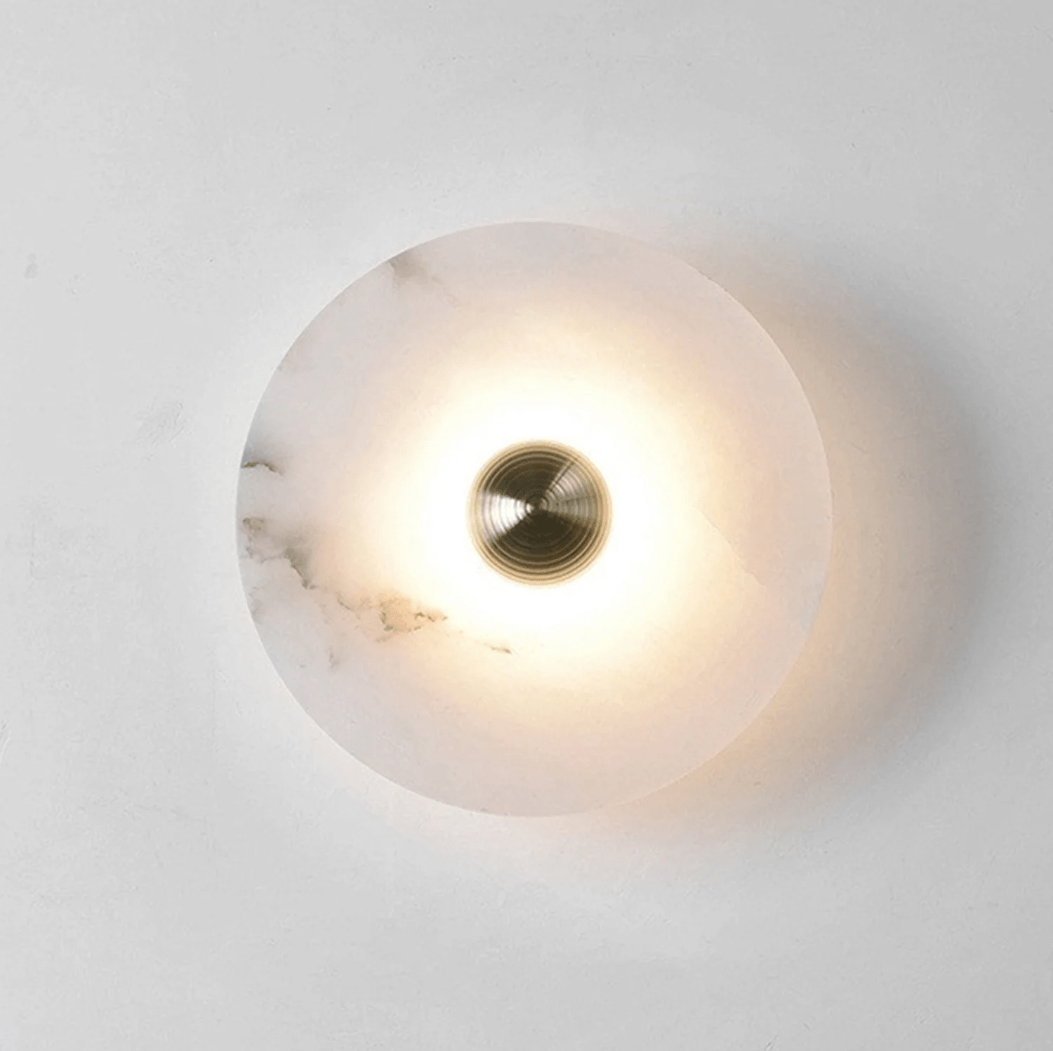 Selene Minimalist Alabaster Ceiling Light
