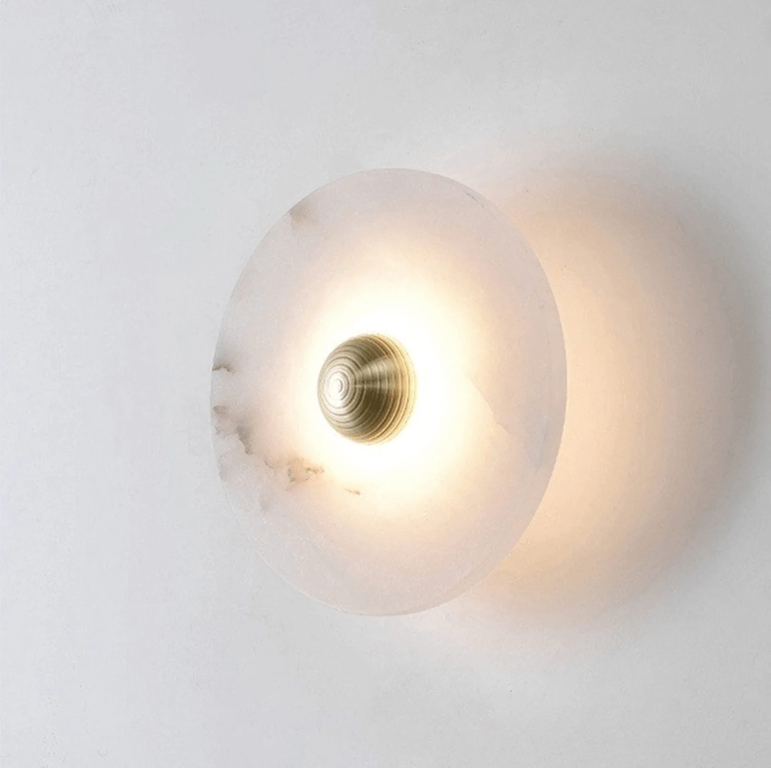 Selene Minimalist Alabaster Ceiling Light