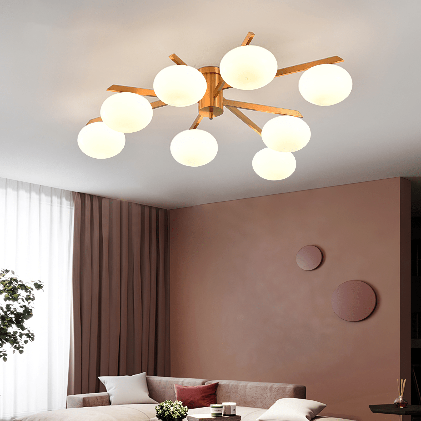 Velaraya Modern Glass Ceiling Light