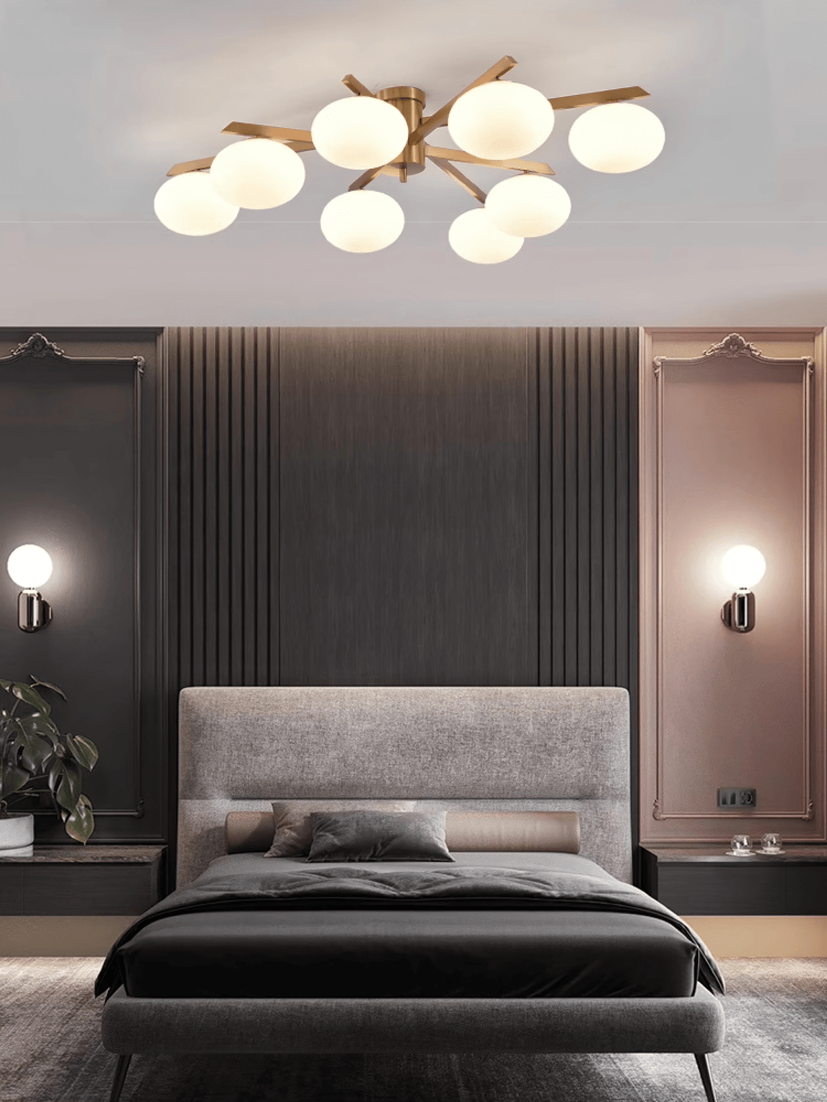 Velaraya Modern Glass Ceiling Light