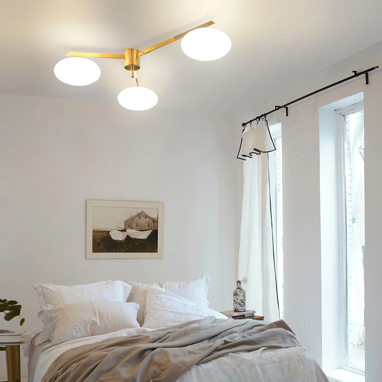 Velaraya Modern Glass Ceiling Light