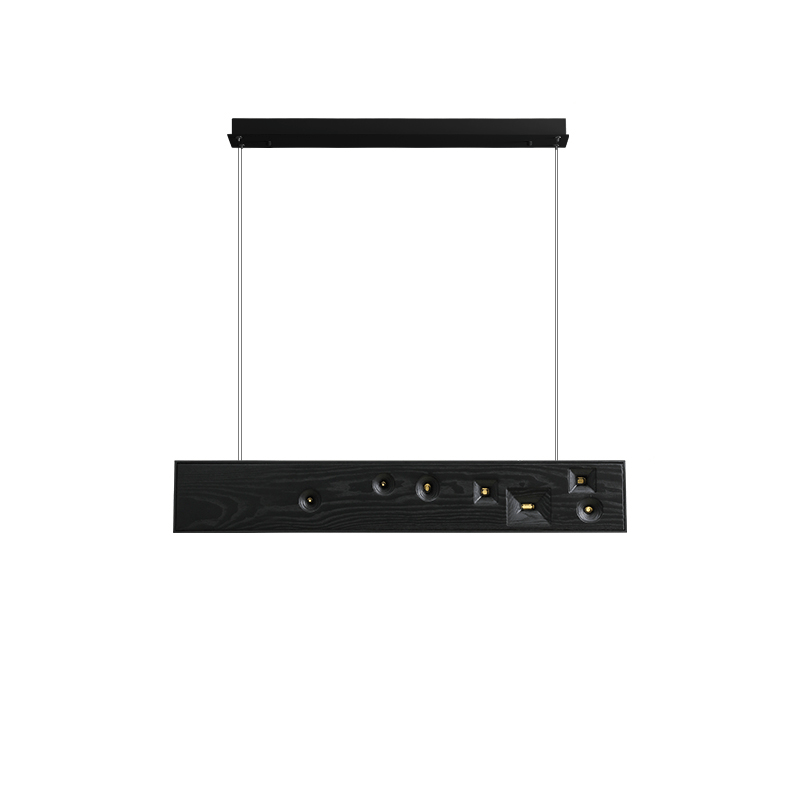 Elvorora Pendant Light Wood Gemstone Linear LED