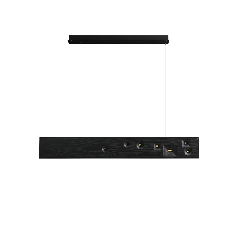 Elvorora Pendant Light Wood Gemstone Linear LED