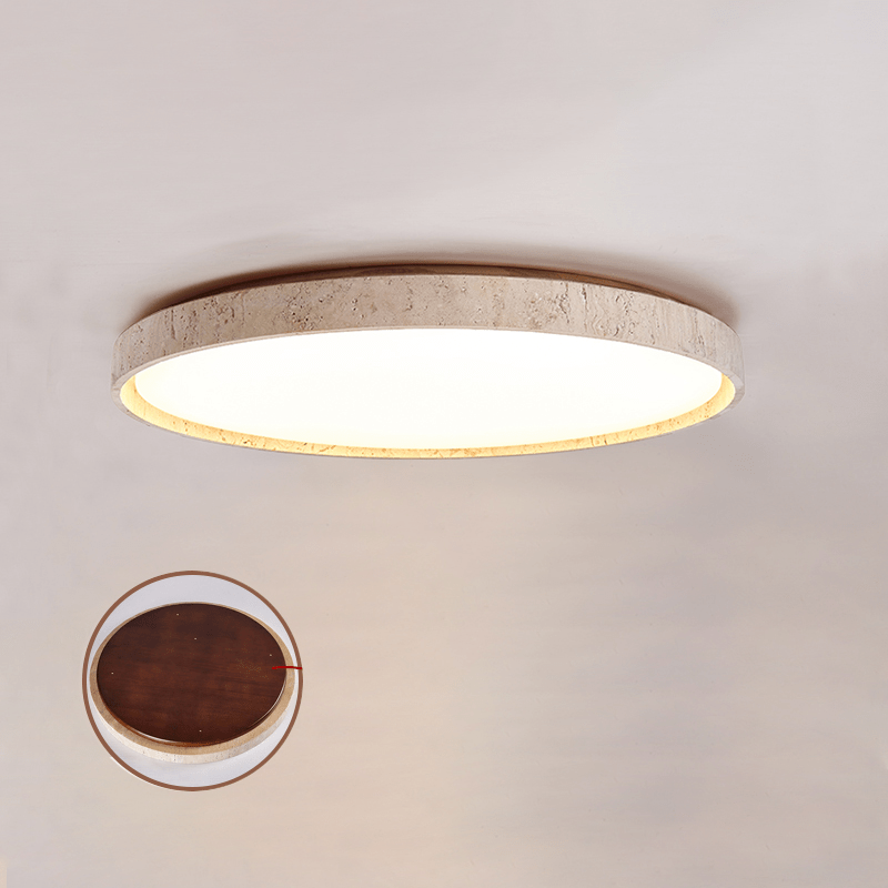 Kathy  Travertine Round Ceiling Light