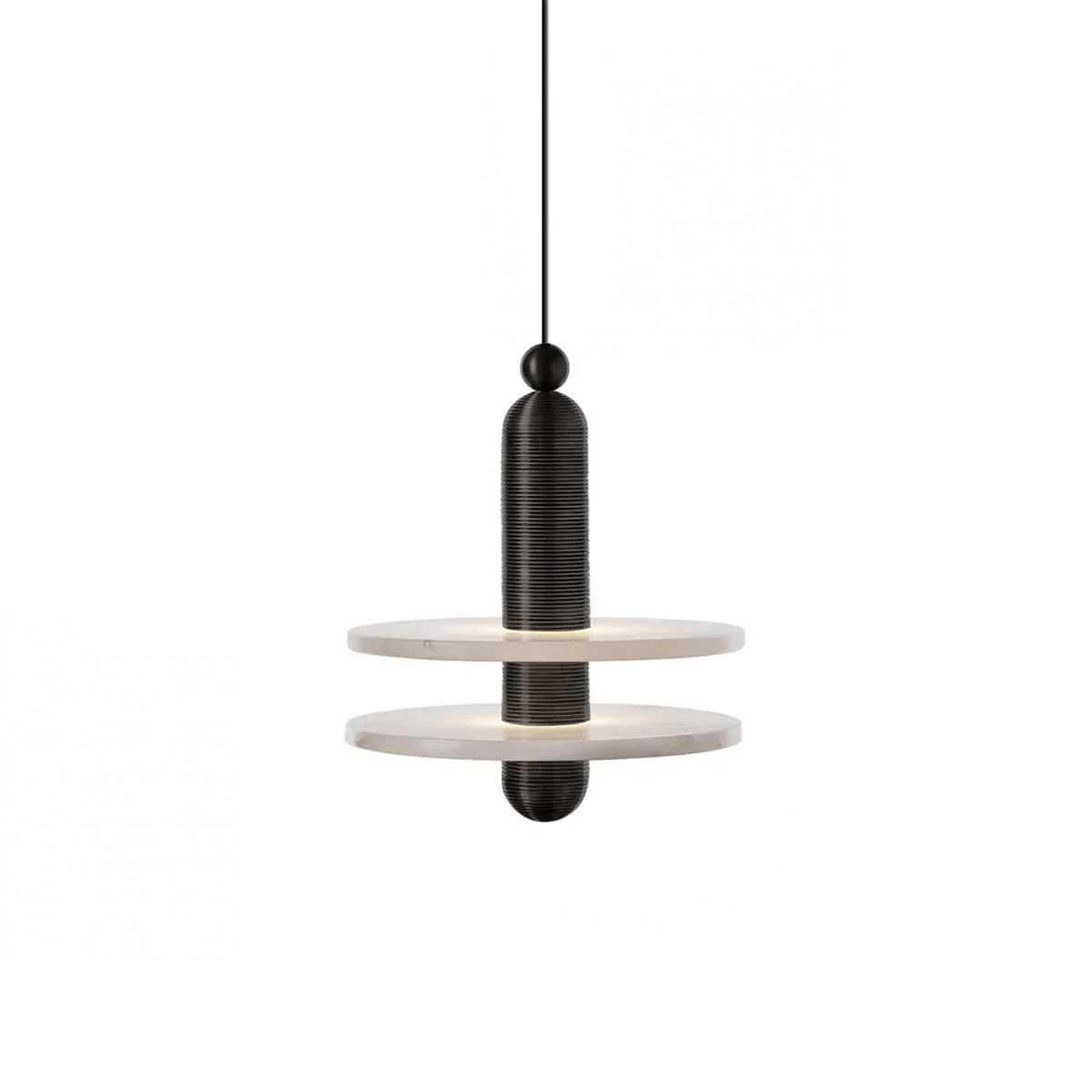 Avenirina Brushed Brass Alabaster Pendant Light