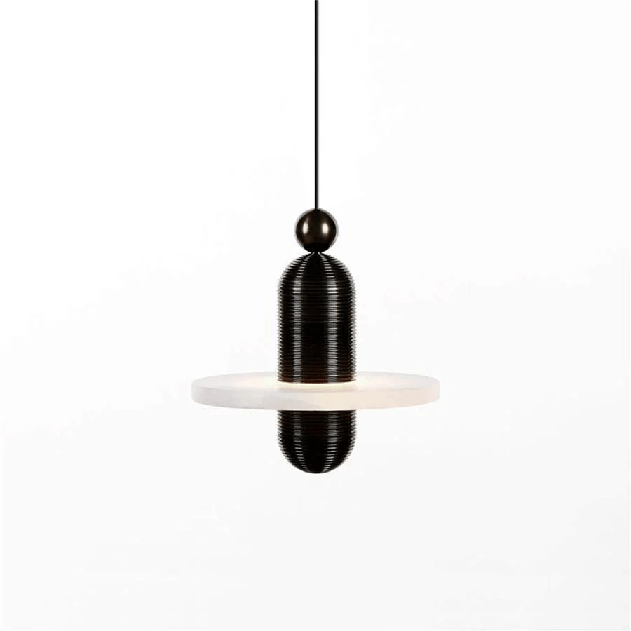 Avenirina Brushed Brass Alabaster Pendant Light