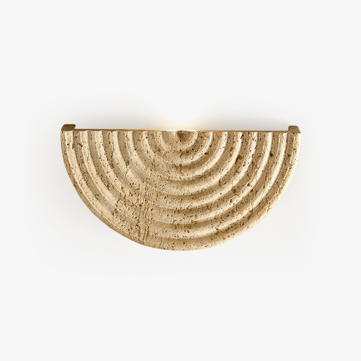 Faro Travertine Half-Moon Wall Lamp