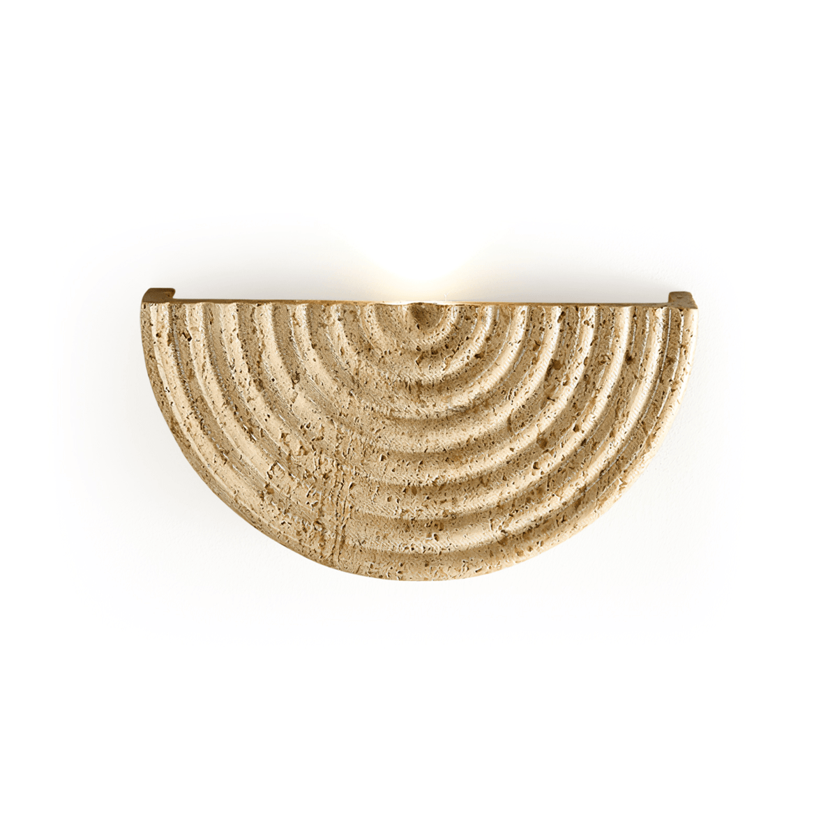 Faro Travertine Half-Moon Wall Lamp