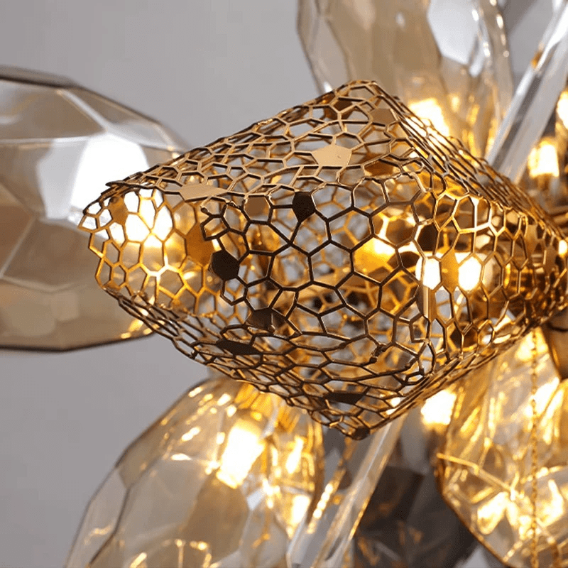 Celirian Chandelier Modern Glass Crystal Smoked Cluster