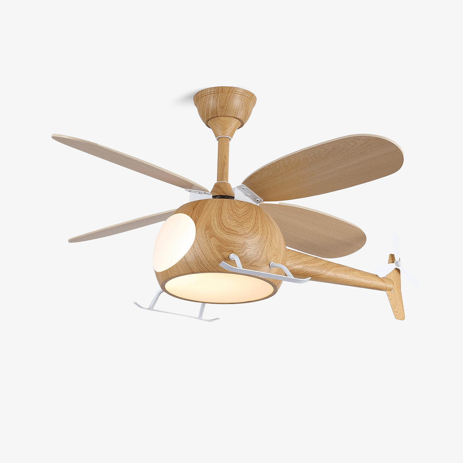 Aviara Modern Wood Ceiling Fan Light - Neutral Decor
