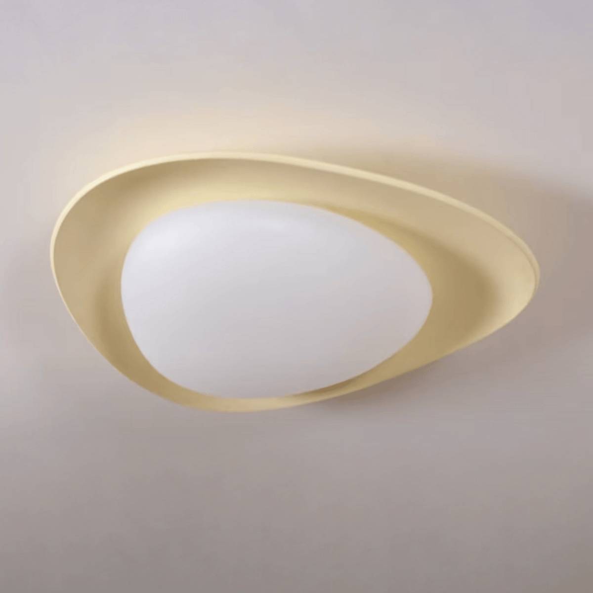 Poe Pendant Lamp Resin Oval Soft Contemporary