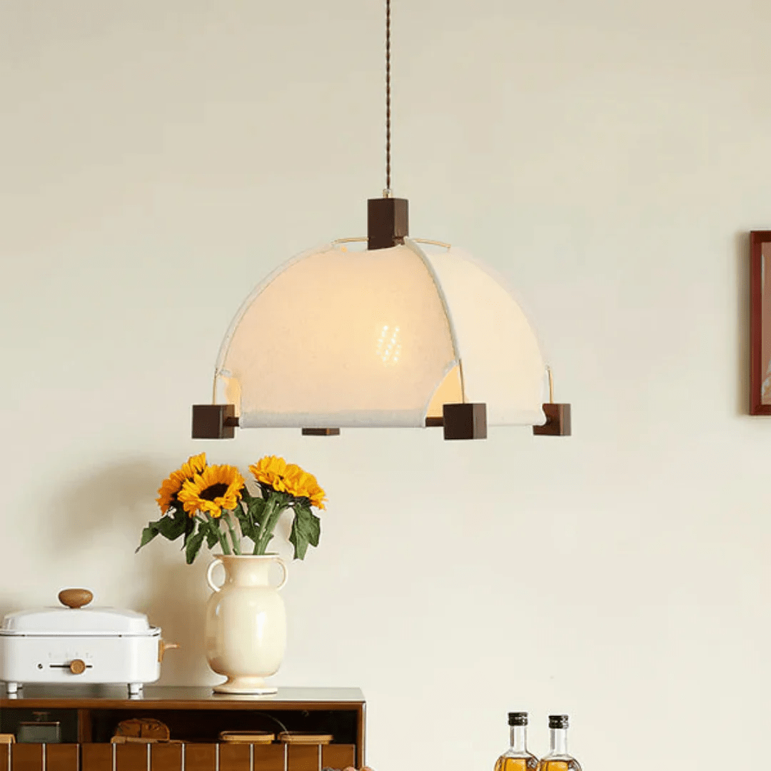 Elvoenne Vintage Wood Pendant Lamp