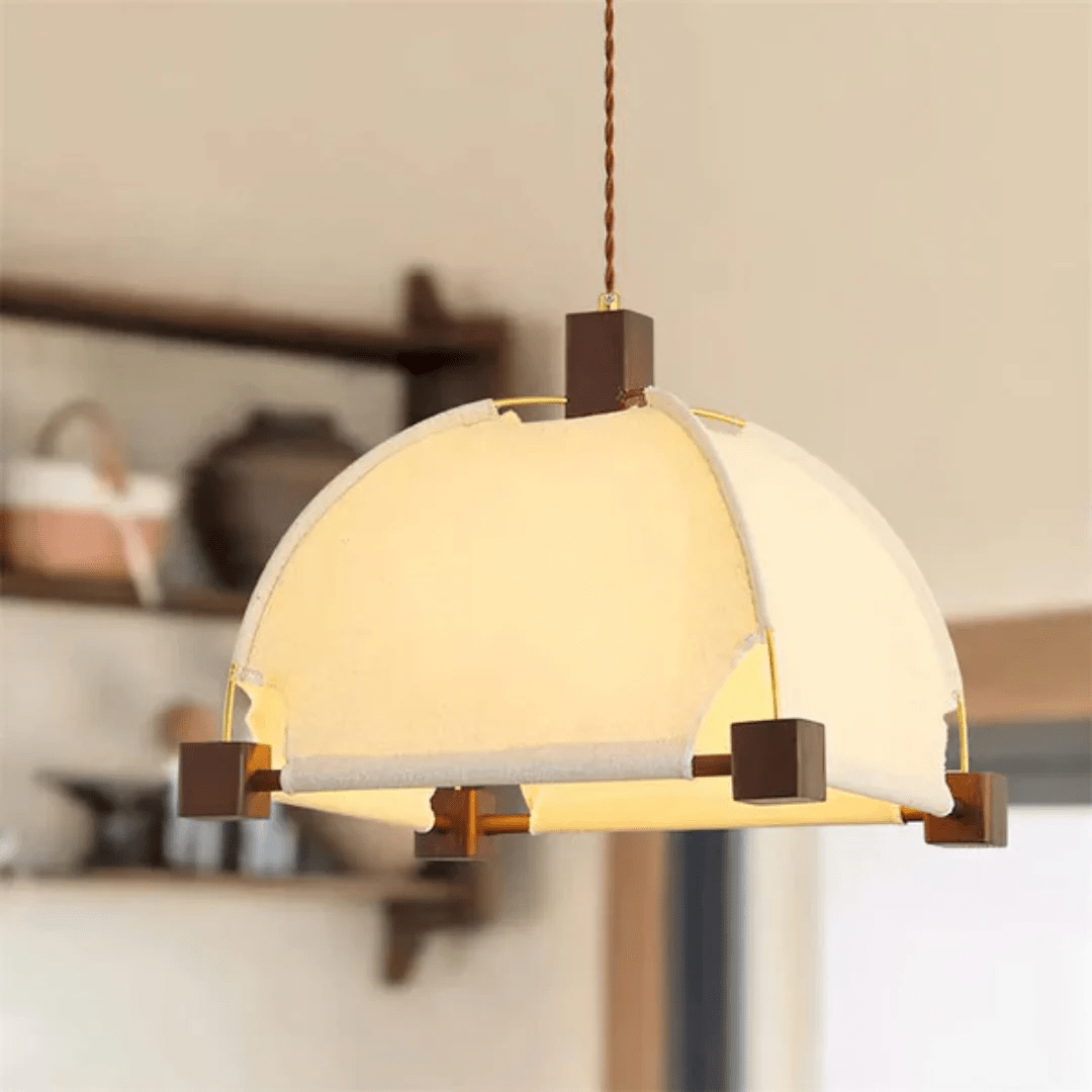 Elvoenne Vintage Wood Pendant Lamp