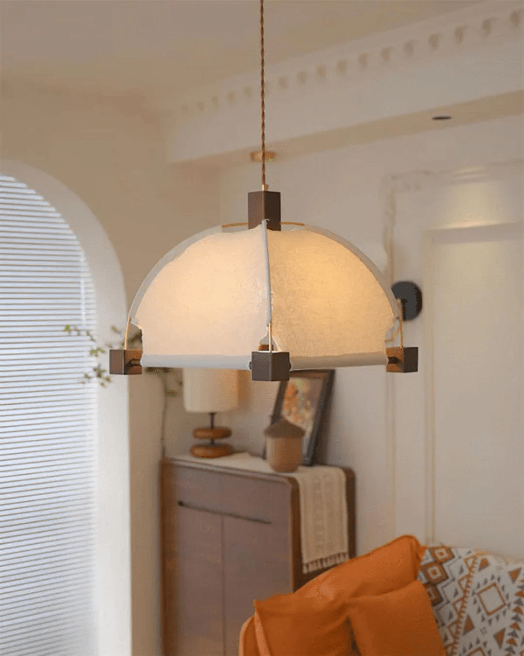 Elvoenne Vintage Wood Pendant Lamp