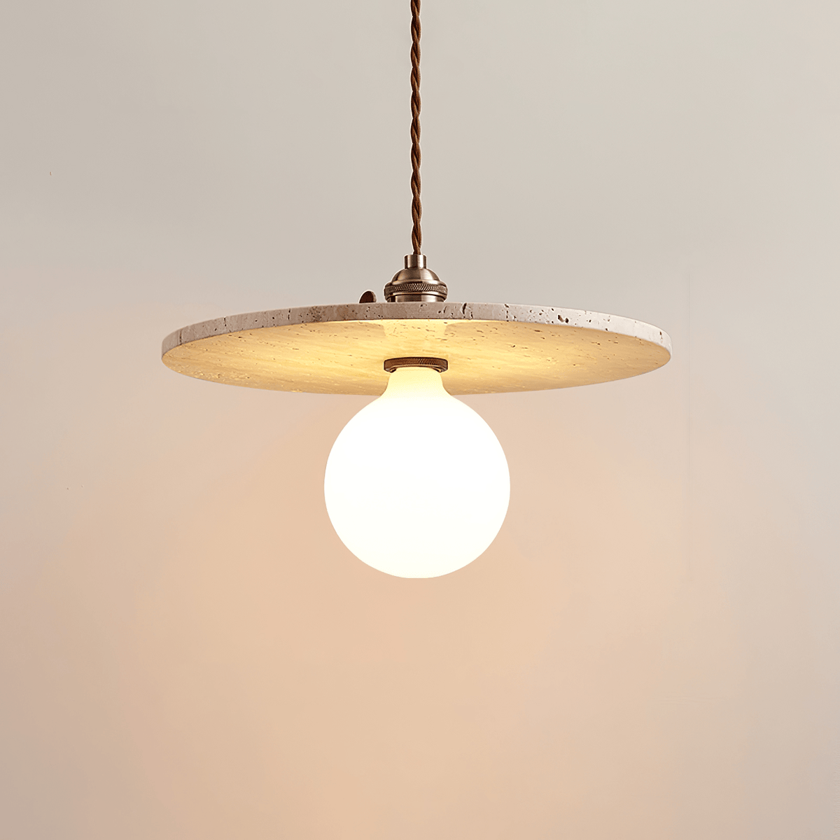 Tavaora Minimalist Travertine Pendant Light