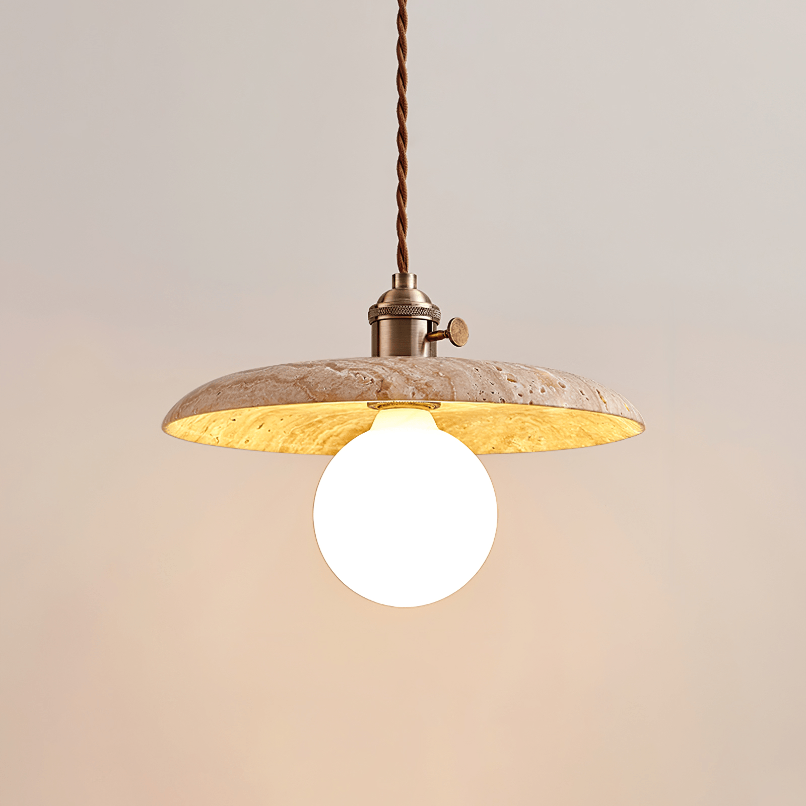 Tavaora Minimalist Travertine Pendant Light