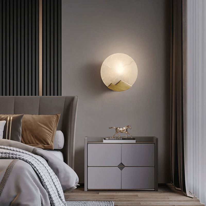 Nivisenne Mountain Shaped Alabaster Wall Light