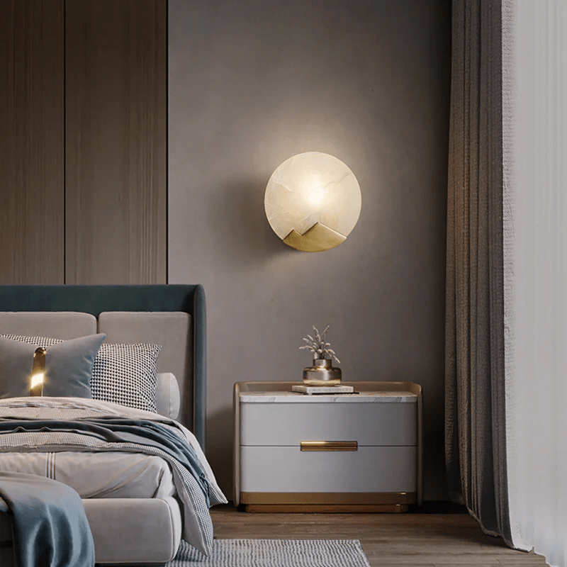 Nivisenne Mountain Shaped Alabaster Wall Light
