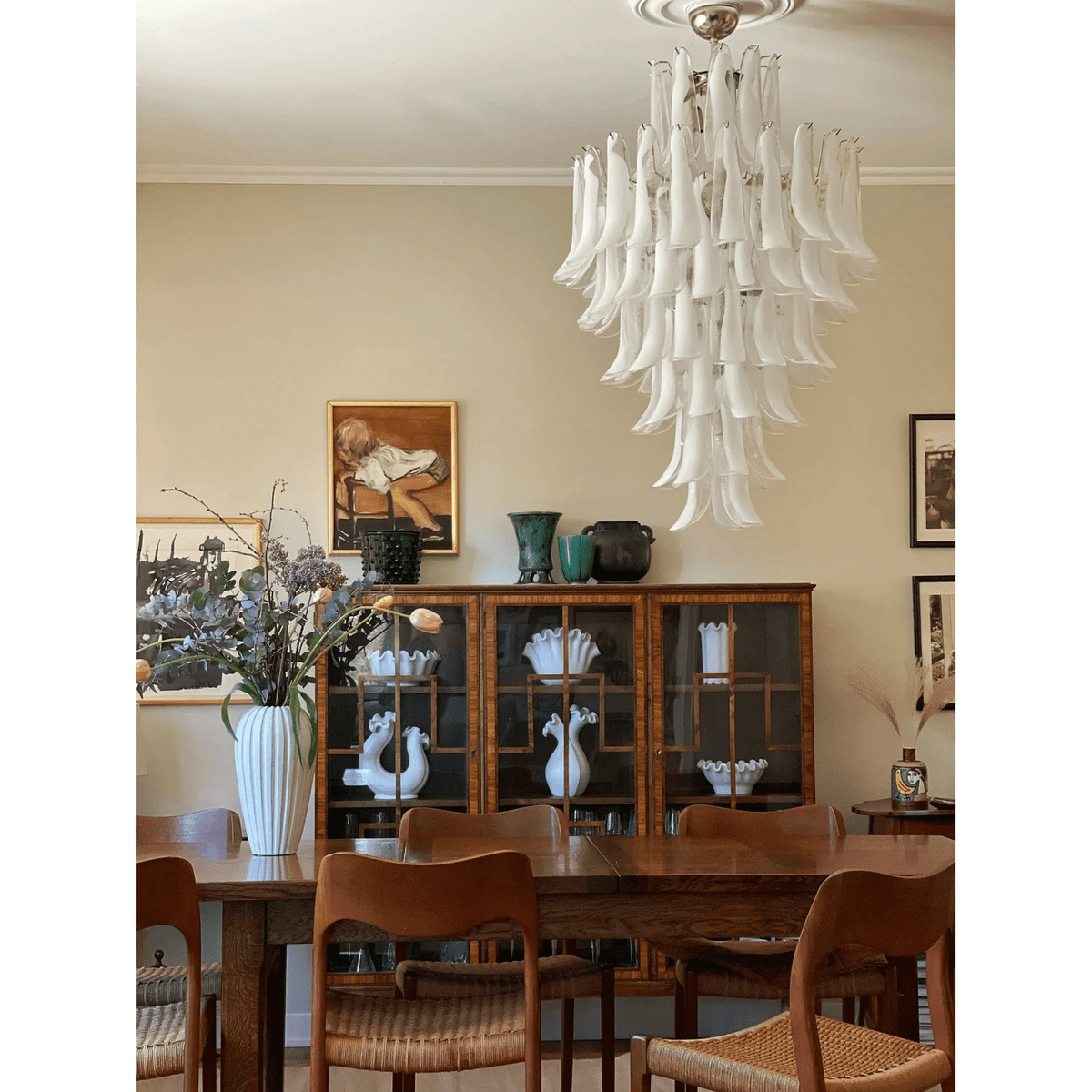 Tessa Glass Petals Pendant Lamp
