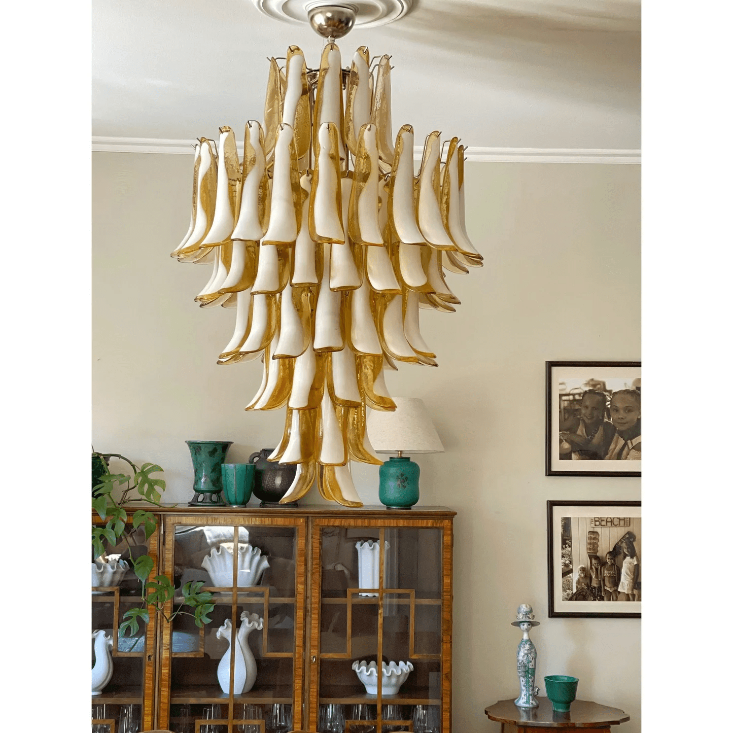 Tessa Glass Petals Pendant Lamp