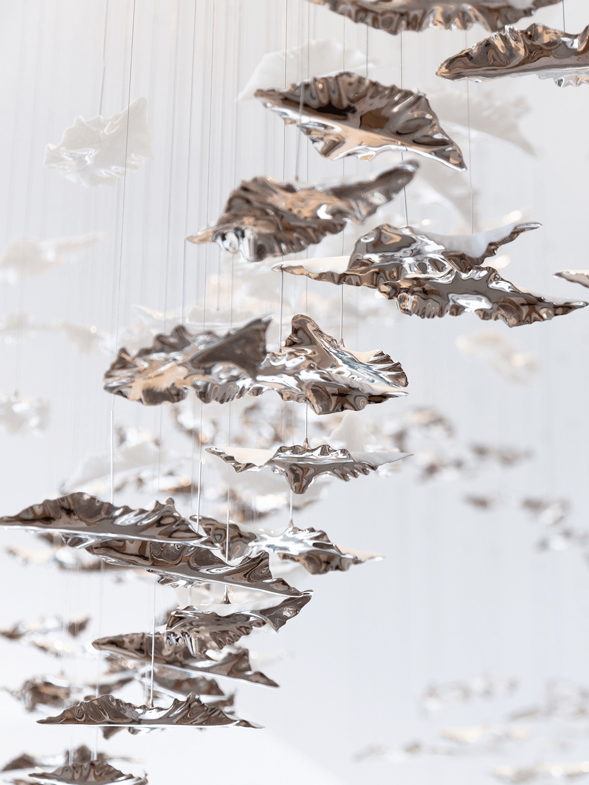 Wrenstead Leaf Twisted Sculptural Chandelier