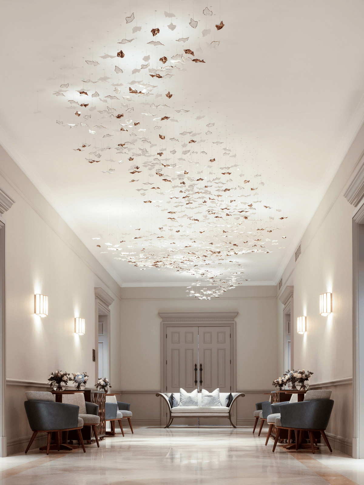 Wrenstead Leaf Twisted Sculptural Chandelier