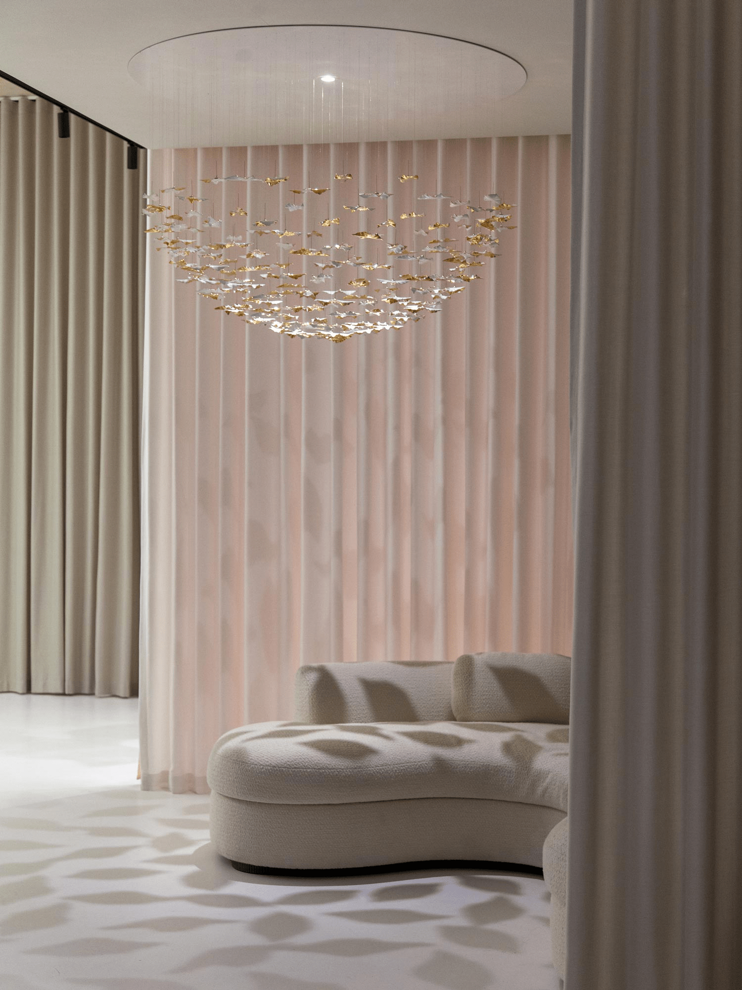 Wrenstead Leaf Twisted Sculptural Chandelier
