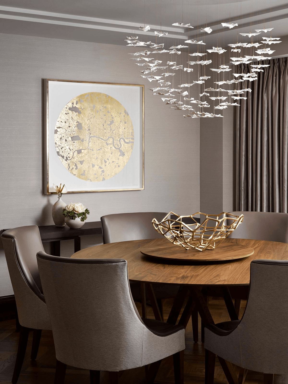 Wrenstead Leaf Twisted Sculptural Chandelier