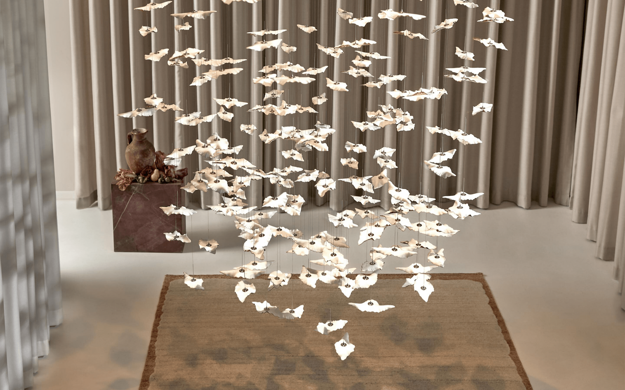 Wrenstead Leaf Twisted Sculptural Chandelier