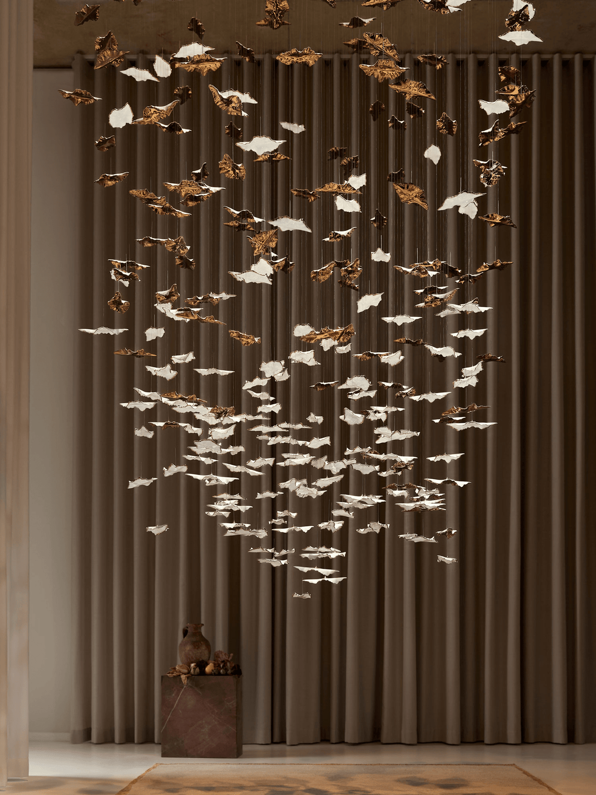 Wrenstead Leaf Twisted Sculptural Chandelier