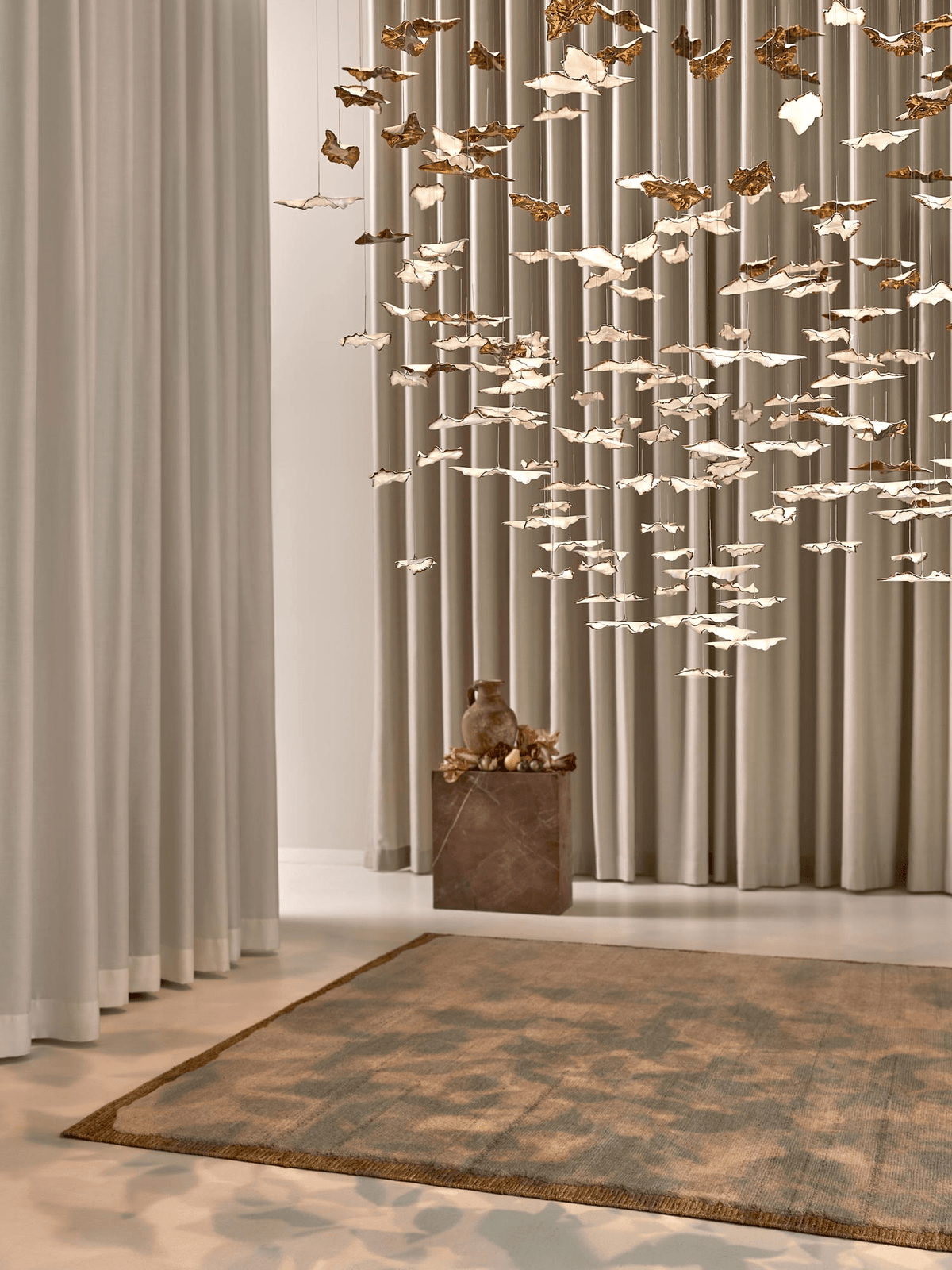 Wrenstead Leaf Twisted Sculptural Chandelier