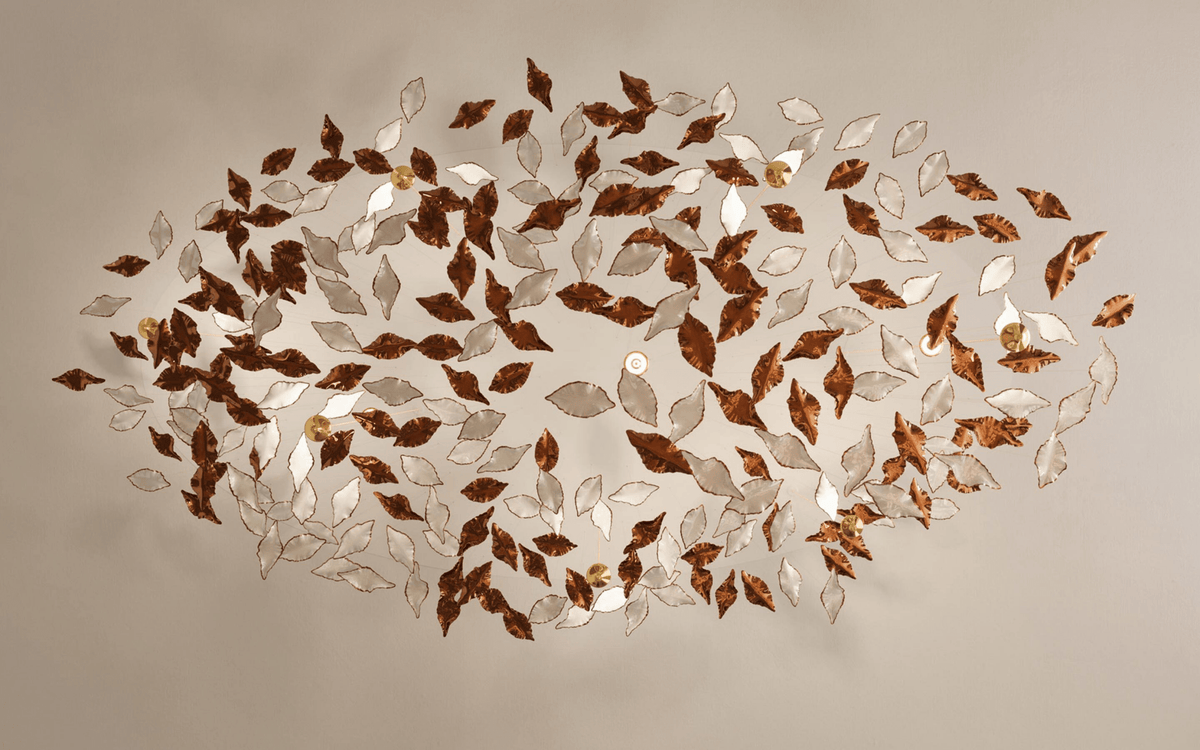 Wrenstead Leaf Twisted Sculptural Chandelier