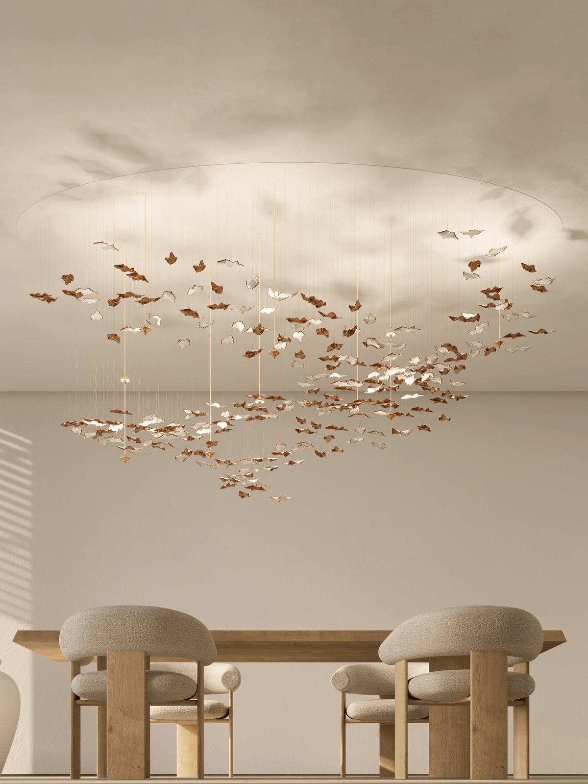 Wrenstead Leaf Twisted Sculptural Chandelier