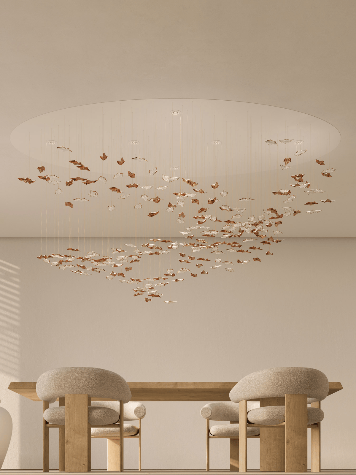 Wrenstead Leaf Twisted Sculptural Chandelier
